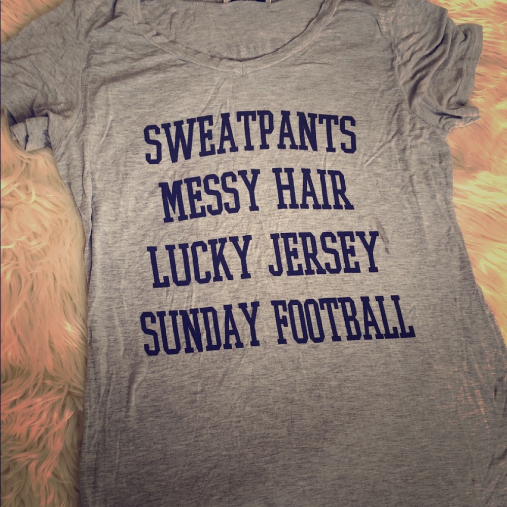 Grey football t shirt